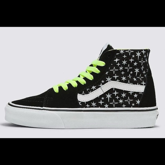 Vans SK8-HI Black/Neon Star Sneakers, NWOB, Unisex Women’s 8/Men’s 6.5 - Picture 10 of 10
